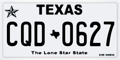TX license plate CQD0627