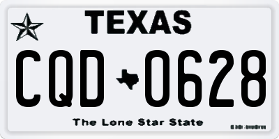 TX license plate CQD0628