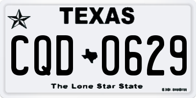 TX license plate CQD0629