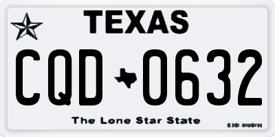 TX license plate CQD0632