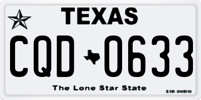 TX license plate CQD0633
