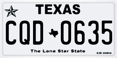 TX license plate CQD0635