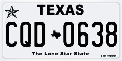 TX license plate CQD0638