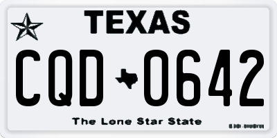 TX license plate CQD0642