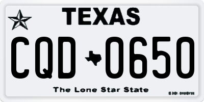 TX license plate CQD0650