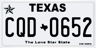 TX license plate CQD0652