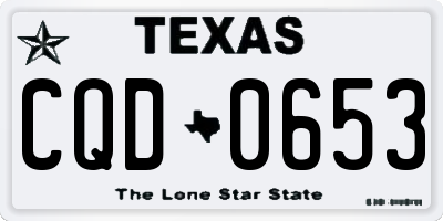 TX license plate CQD0653