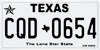 TX license plate CQD0654