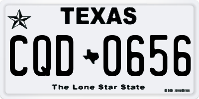 TX license plate CQD0656