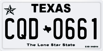 TX license plate CQD0661