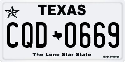 TX license plate CQD0669