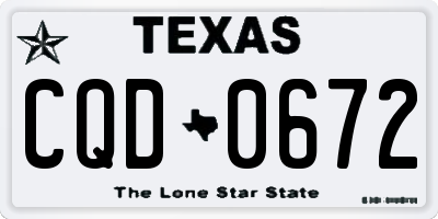 TX license plate CQD0672