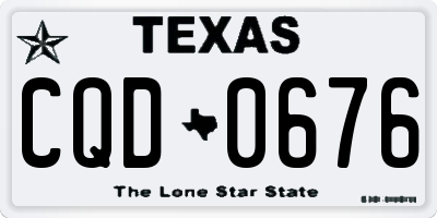 TX license plate CQD0676