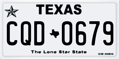 TX license plate CQD0679