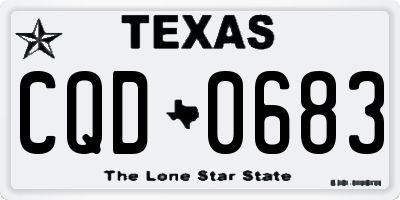 TX license plate CQD0683