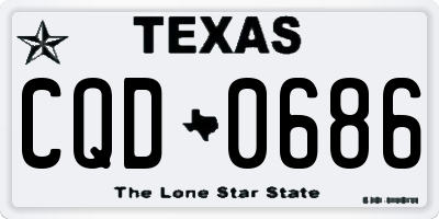 TX license plate CQD0686