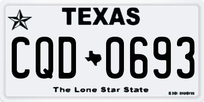 TX license plate CQD0693