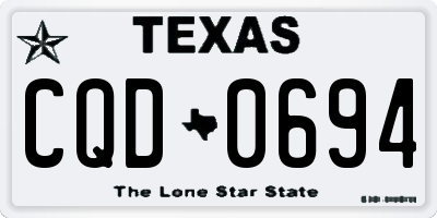 TX license plate CQD0694