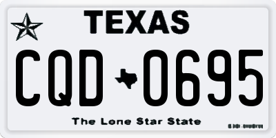 TX license plate CQD0695