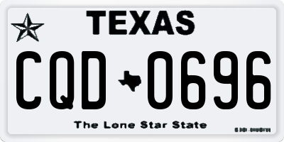 TX license plate CQD0696