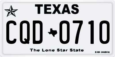 TX license plate CQD0710