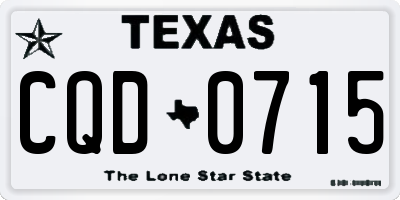 TX license plate CQD0715