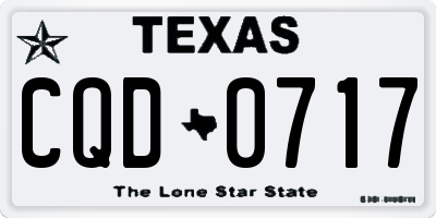 TX license plate CQD0717