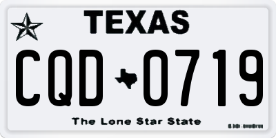 TX license plate CQD0719