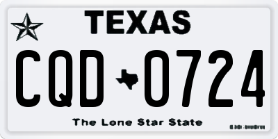 TX license plate CQD0724