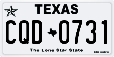 TX license plate CQD0731