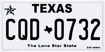 TX license plate CQD0732