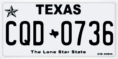 TX license plate CQD0736