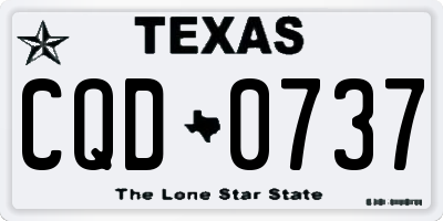 TX license plate CQD0737