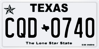 TX license plate CQD0740