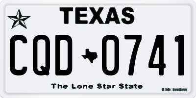 TX license plate CQD0741