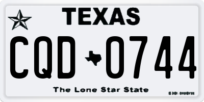 TX license plate CQD0744