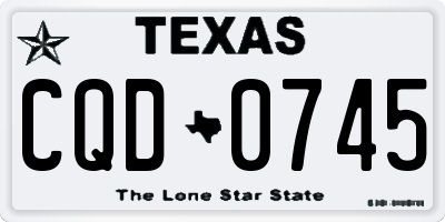 TX license plate CQD0745