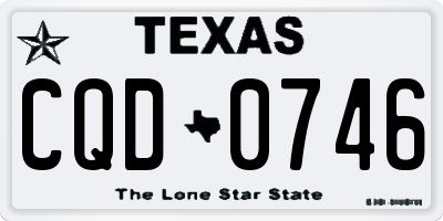 TX license plate CQD0746