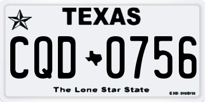 TX license plate CQD0756