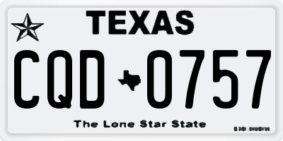 TX license plate CQD0757