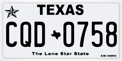TX license plate CQD0758
