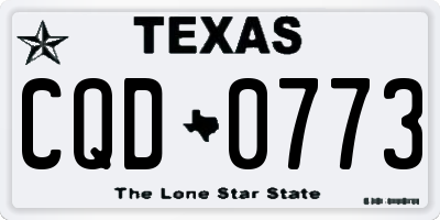 TX license plate CQD0773