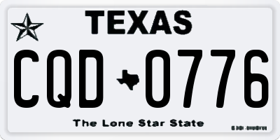 TX license plate CQD0776
