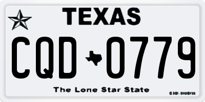 TX license plate CQD0779