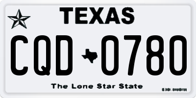 TX license plate CQD0780