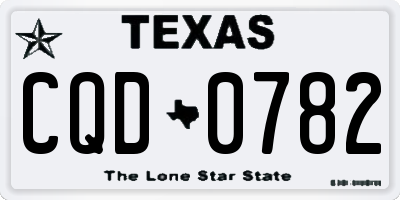 TX license plate CQD0782