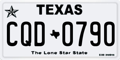 TX license plate CQD0790