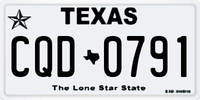 TX license plate CQD0791
