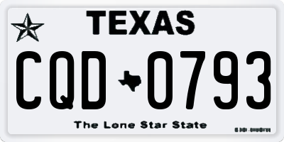 TX license plate CQD0793