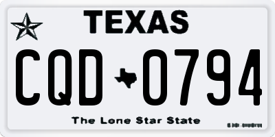 TX license plate CQD0794
